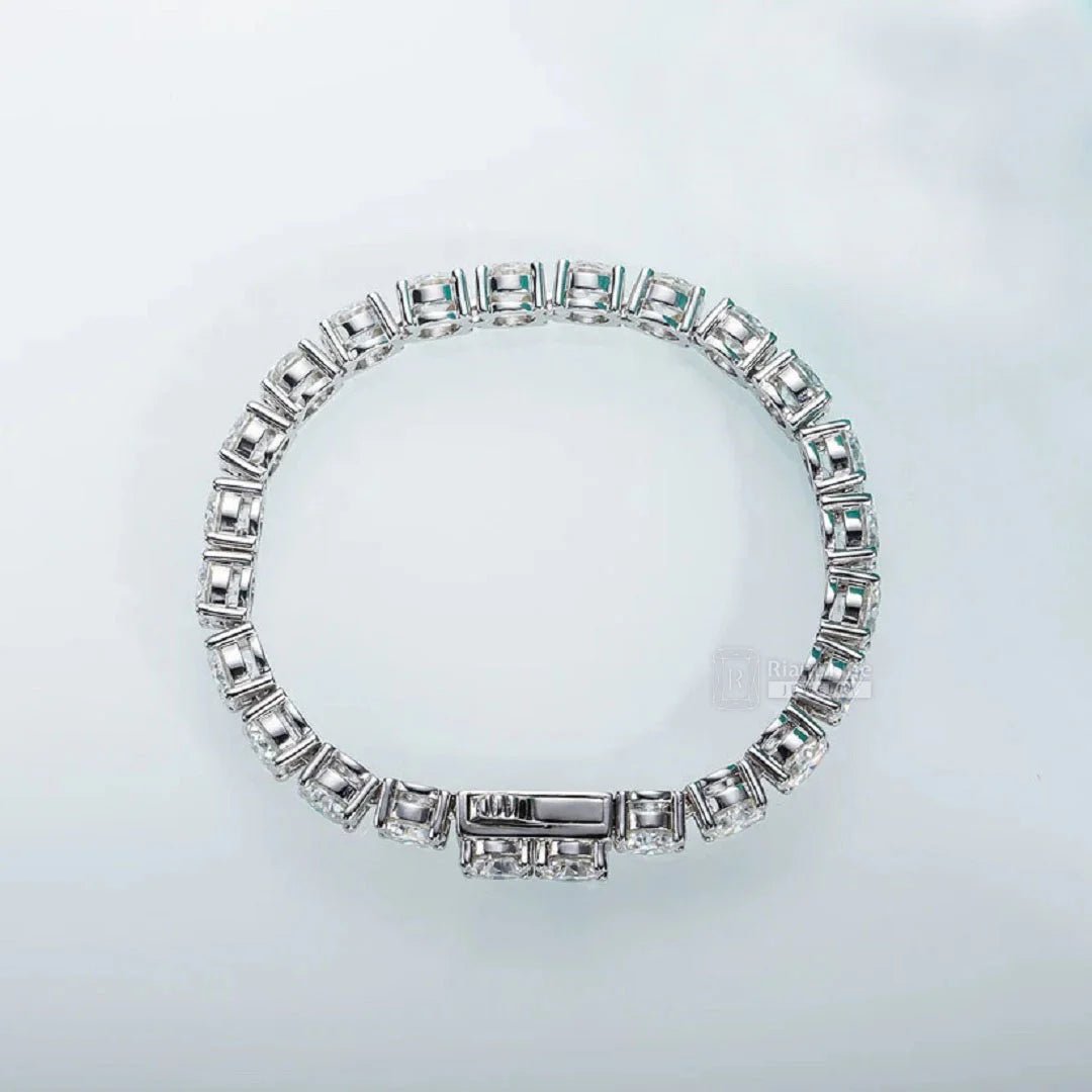 Classic Round Cut Moissanite Diamond Tennis Bracelet - Riant Fine Jewelry LLC