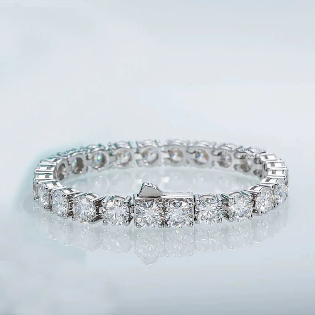 Classic Round Cut Moissanite Diamond Tennis Bracelet - Riant Fine Jewelry LLC