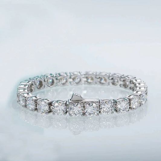 Classic Round Cut Moissanite Diamond Tennis Bracelet - Riant Fine Jewelry LLC