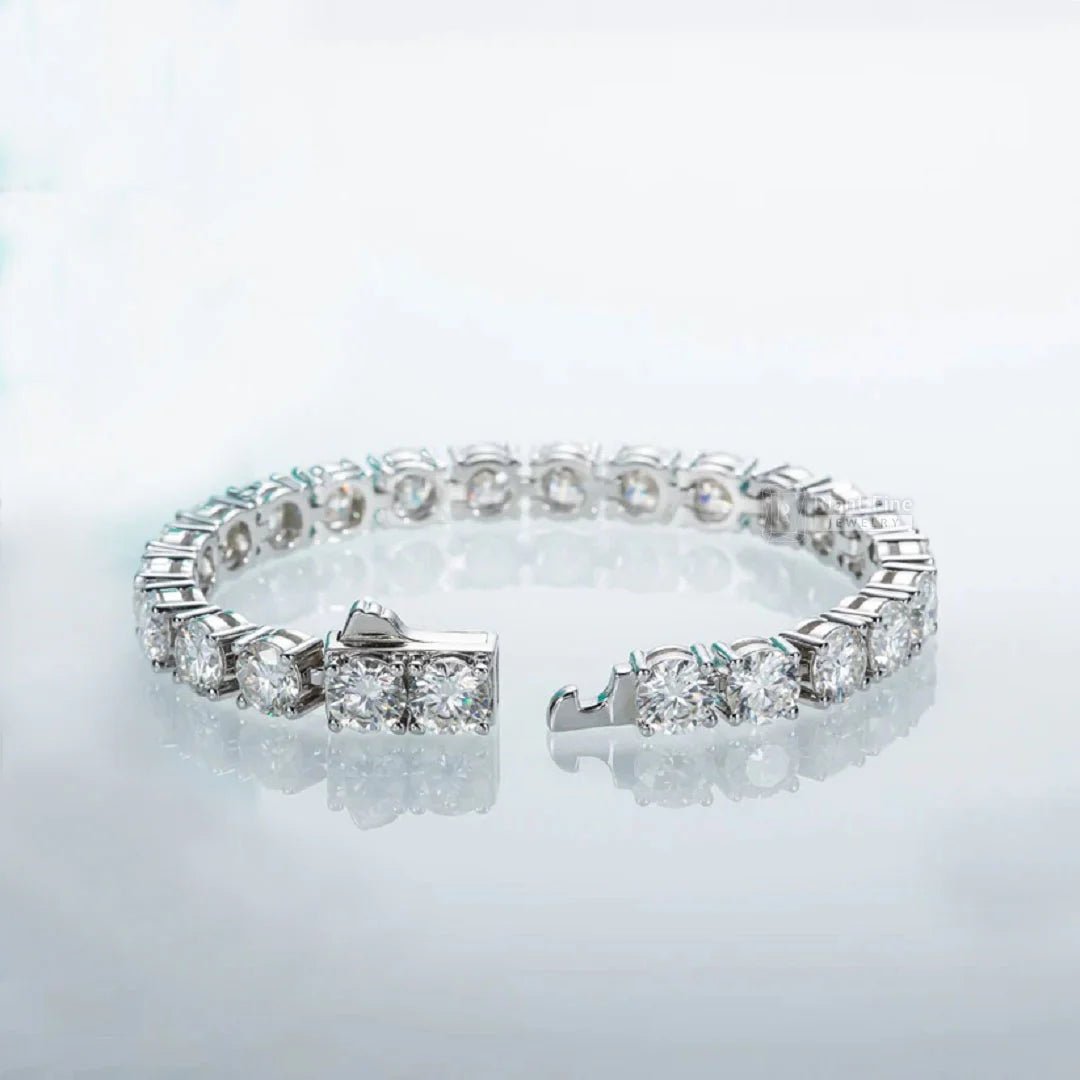 Classic Round Cut Moissanite Diamond Tennis Bracelet - Riant Fine Jewelry LLC
