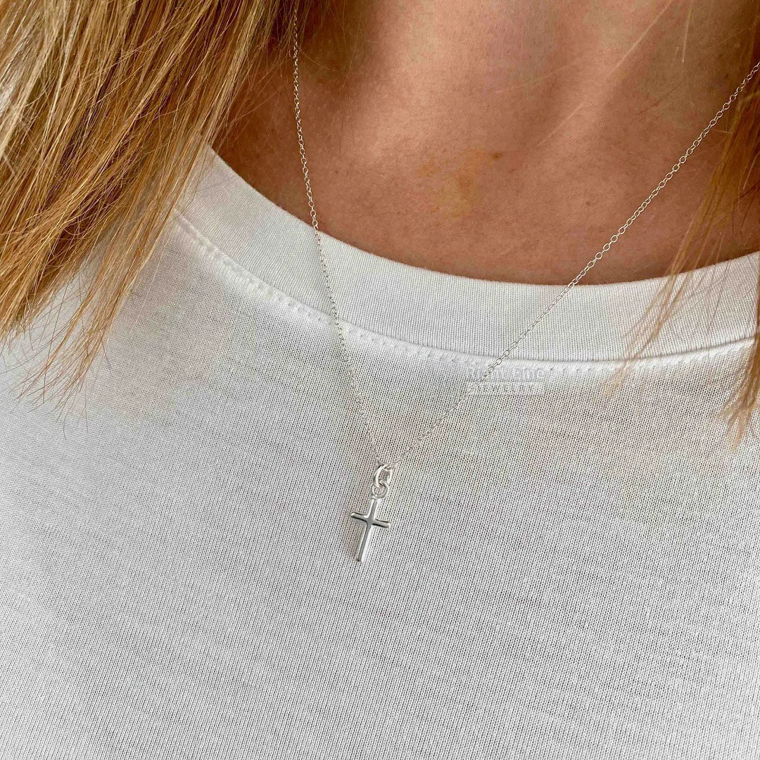 Silver Cross Pendant Necklace