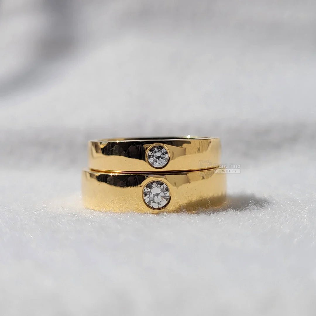 Classic Wedding Ring Set in 14K Gold | Riant Fine Jewelry - Riant Fine Jewelry LLC
