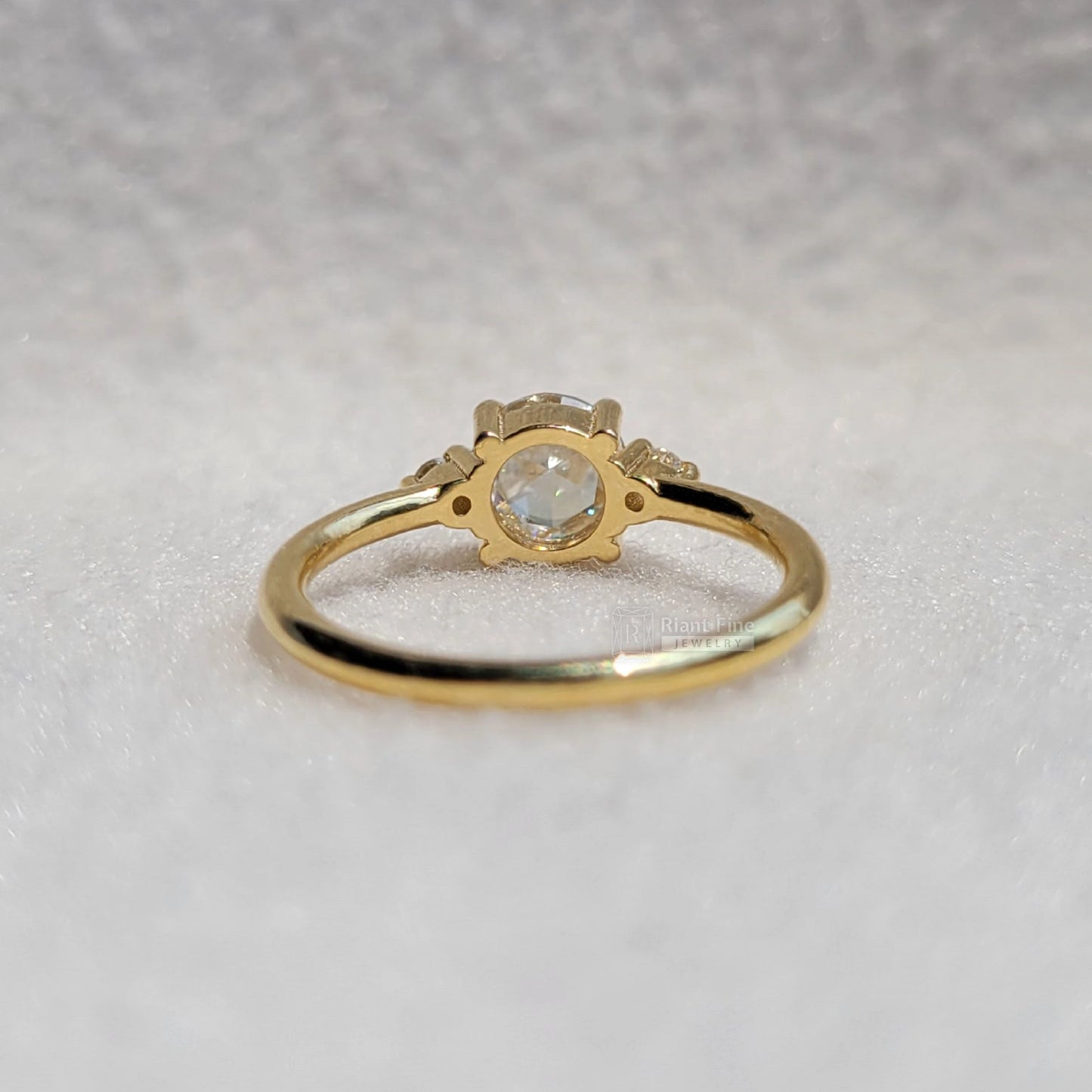 14k yellow gold moissanite wedding rings, jewelry