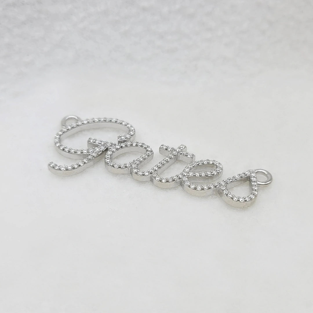 Custom Name Letter Lab Grown Diamond Pendant Necklace - Riant Fine Jewelry LLC