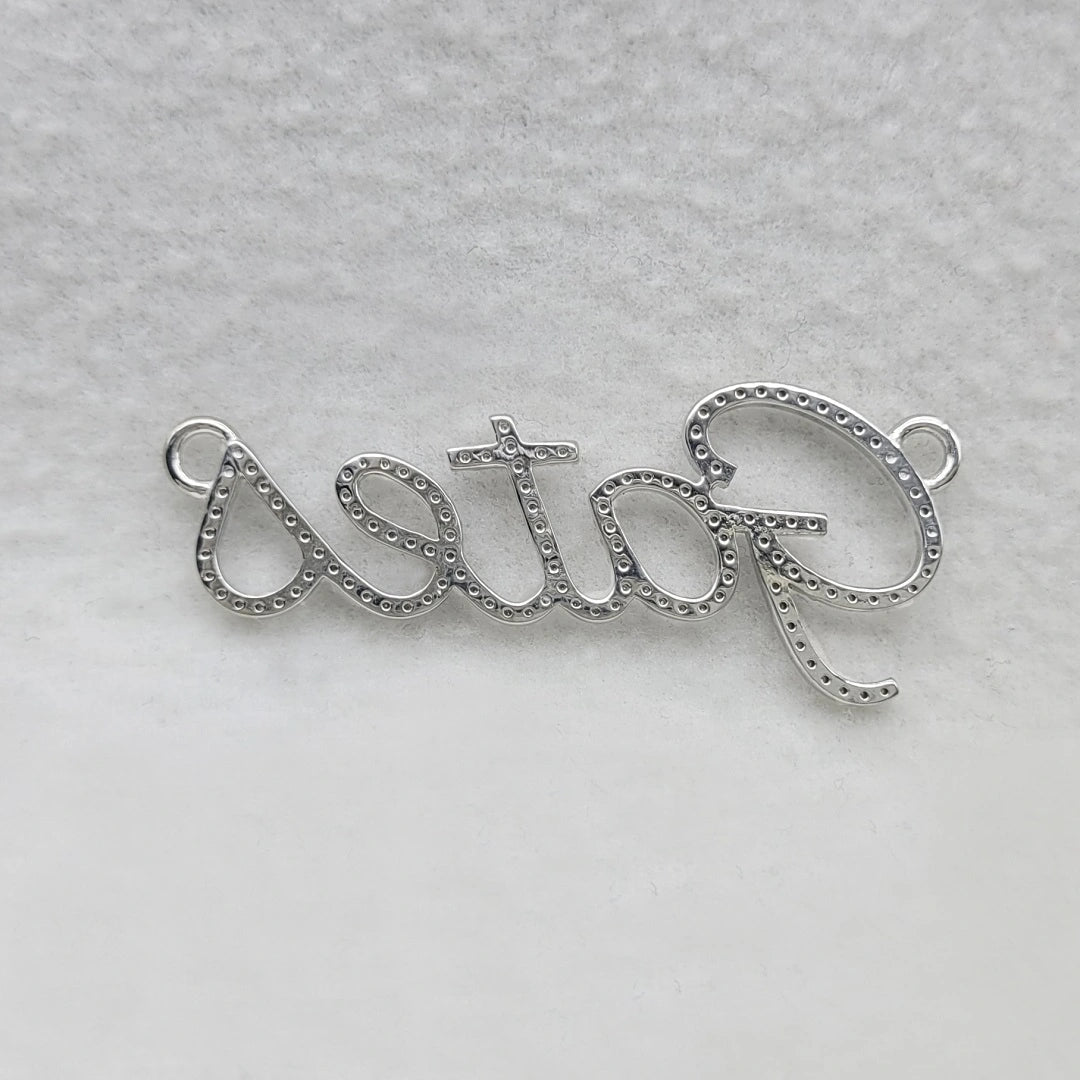 Custom Name Letter Lab Grown Diamond Pendant Necklace - Riant Fine Jewelry LLC