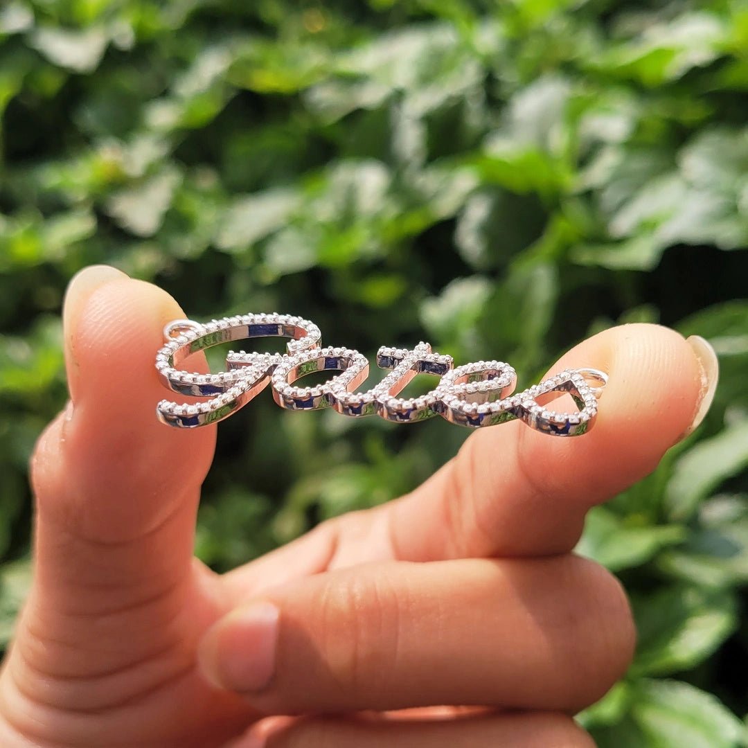 Custom Name Letter Lab Grown Diamond Pendant Necklace - Riant Fine Jewelry LLC