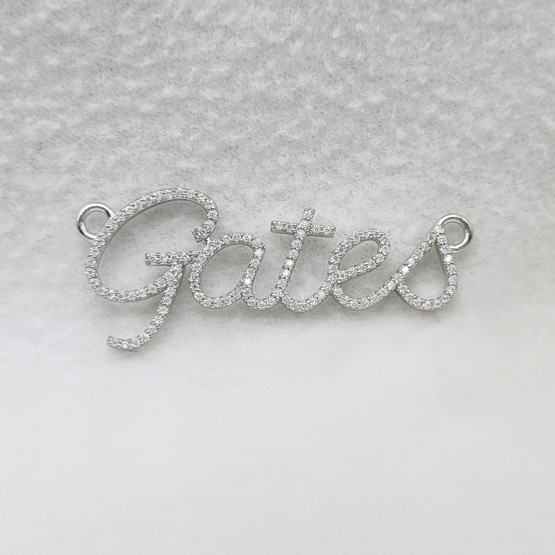 Custom Name Letter Lab Grown Diamond Pendant Necklace - Riant Fine Jewelry LLC