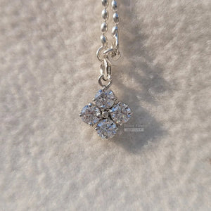 Dainty Four Round Lab Grown Diamond Pendant Necklace