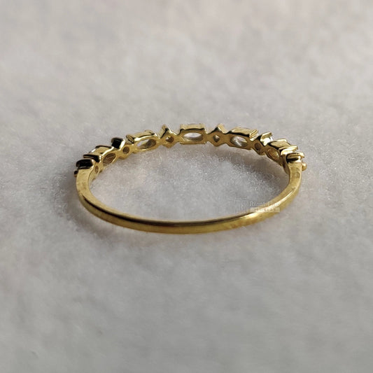 Dainty Lab Grown Diamond Wedding Bands in Gold - Riant Fine Jewelry LLC