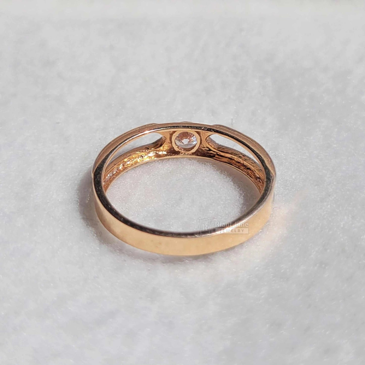 Dainty Round Diamond Solitaire Lab Grown Engagement Ring - Riant Fine Jewelry LLC