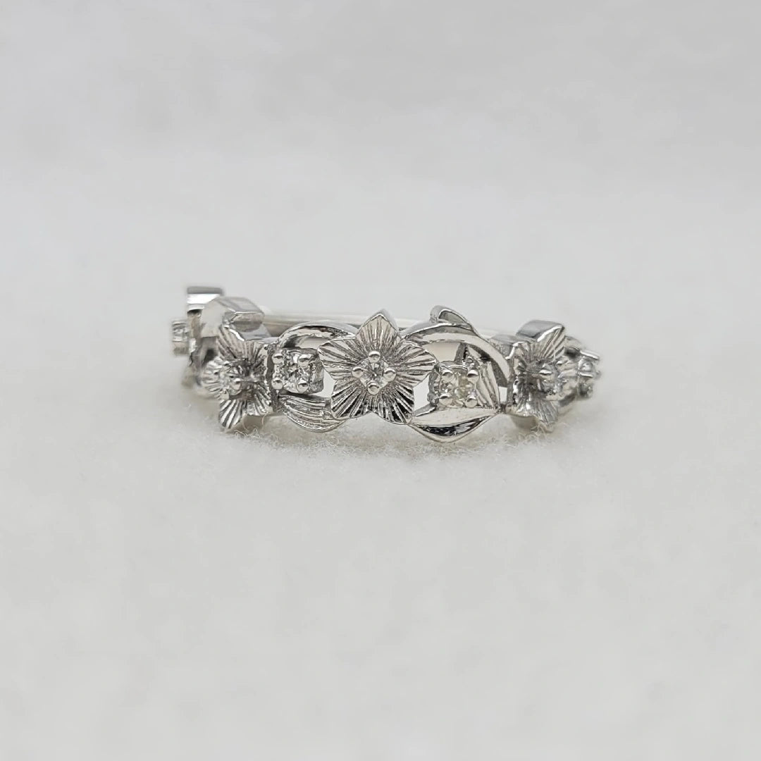 Flower Inspired Lab Grown Diamond Band