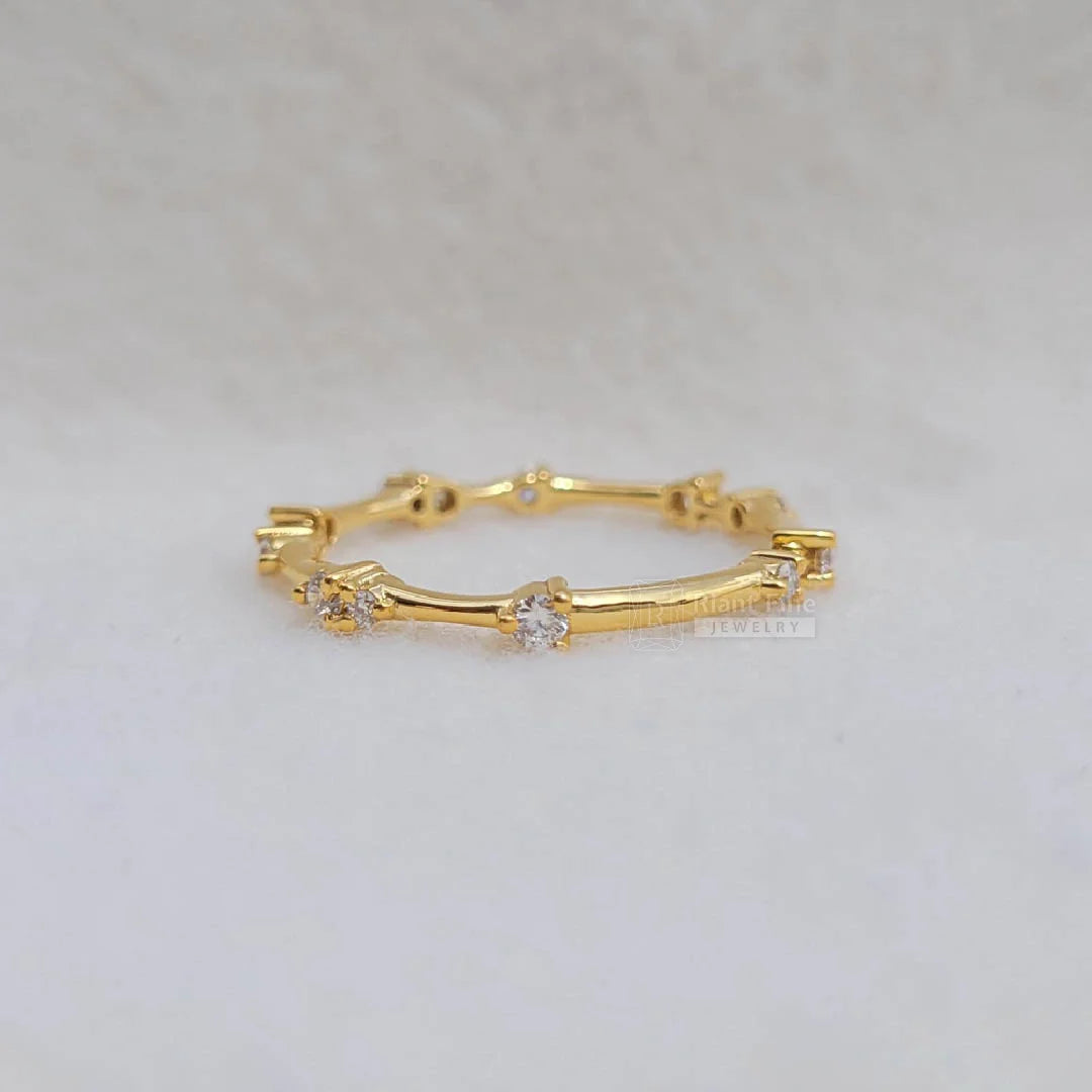 Round Diamond Eternity Wedding Band