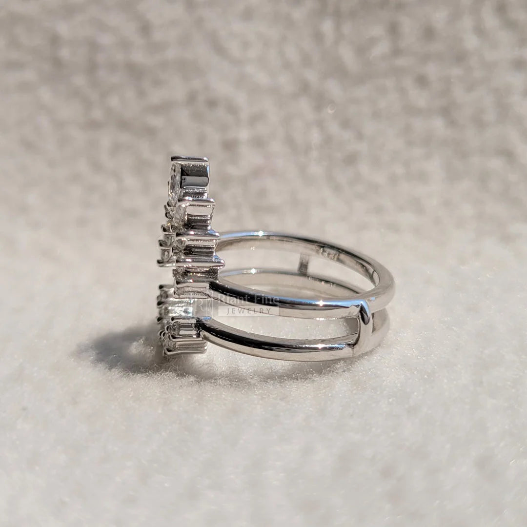 Lab Grown Diamond Wedding Ring Enhancer In 14K Gold