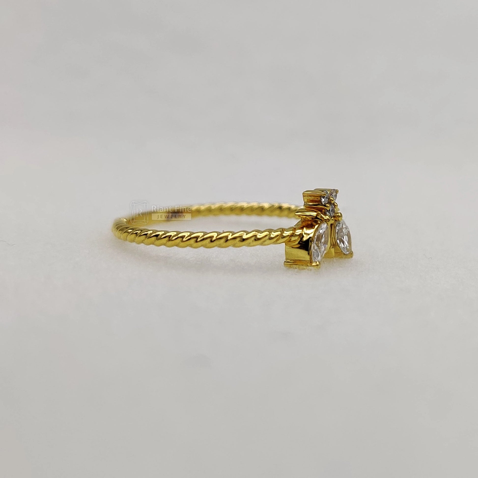 14k yellow gold diamond rings