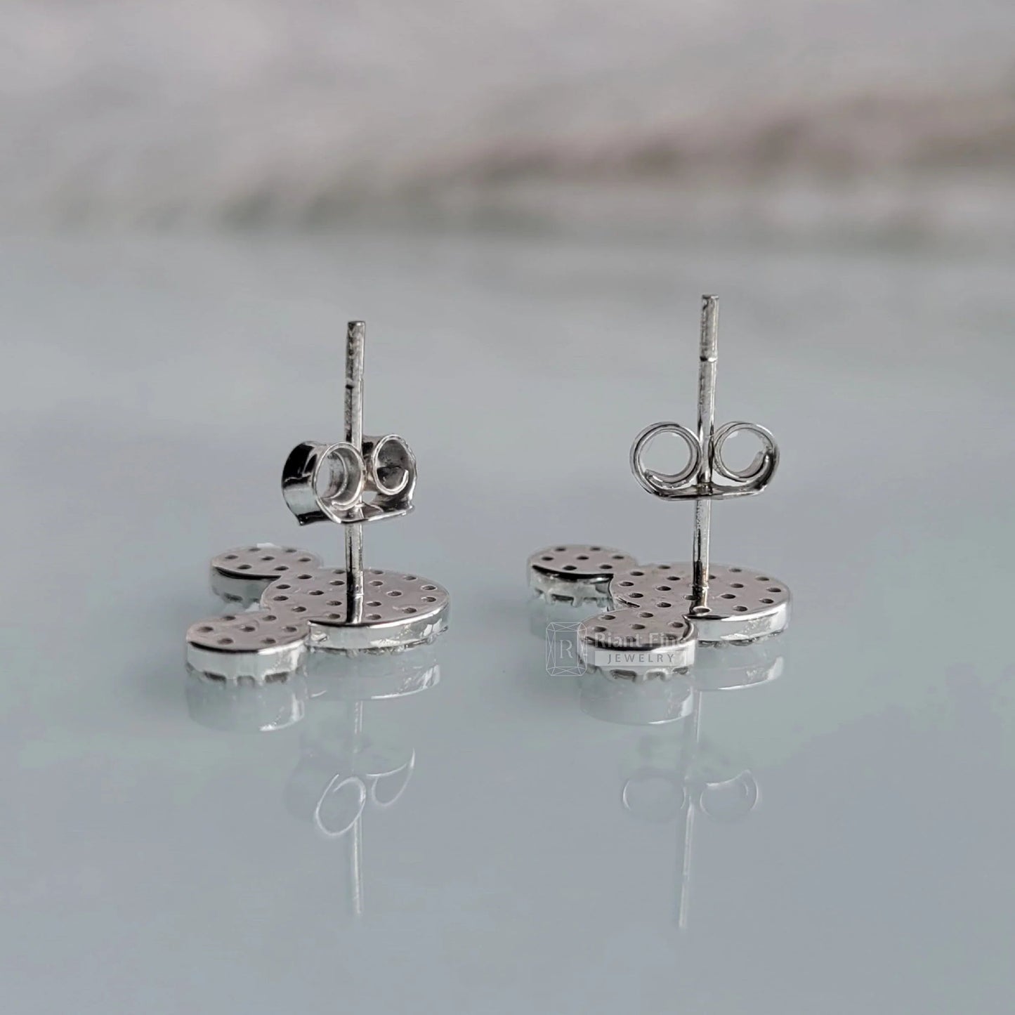 Disney Mickey Mouse Lab Grown Diamond Earrings for Women - Riant Fine Jewelry LLC