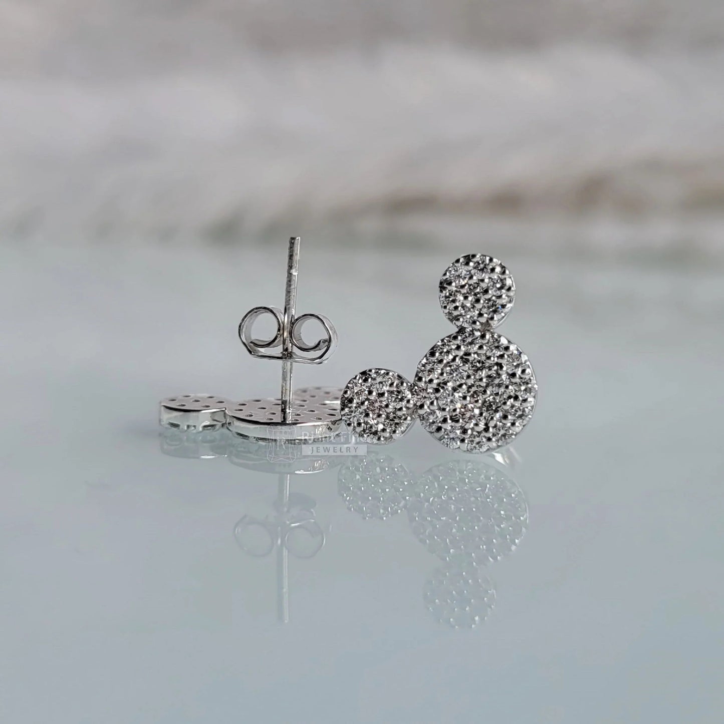Disney Mickey Mouse Lab Grown Diamond Earrings for Women - Riant Fine Jewelry LLC