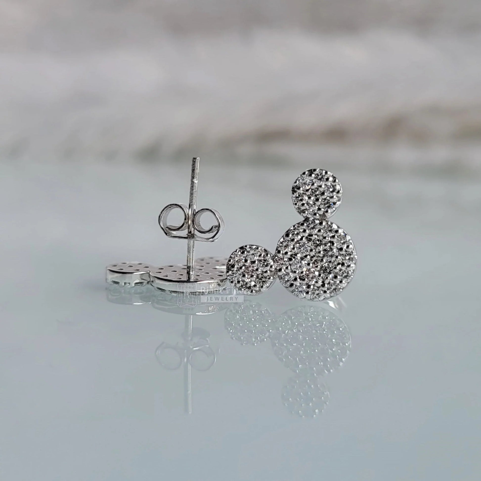 Disney Mickey Mouse Lab Grown Diamond Earrings for Women - Riant Fine Jewelry LLC