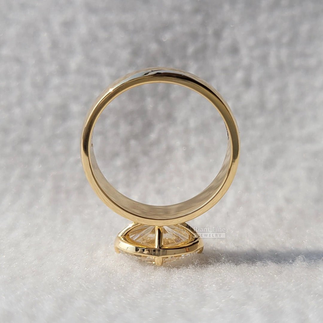 East West 2.5 Ct Oval Cut Diamond Engagement Ring - Riant Fine Jewelry