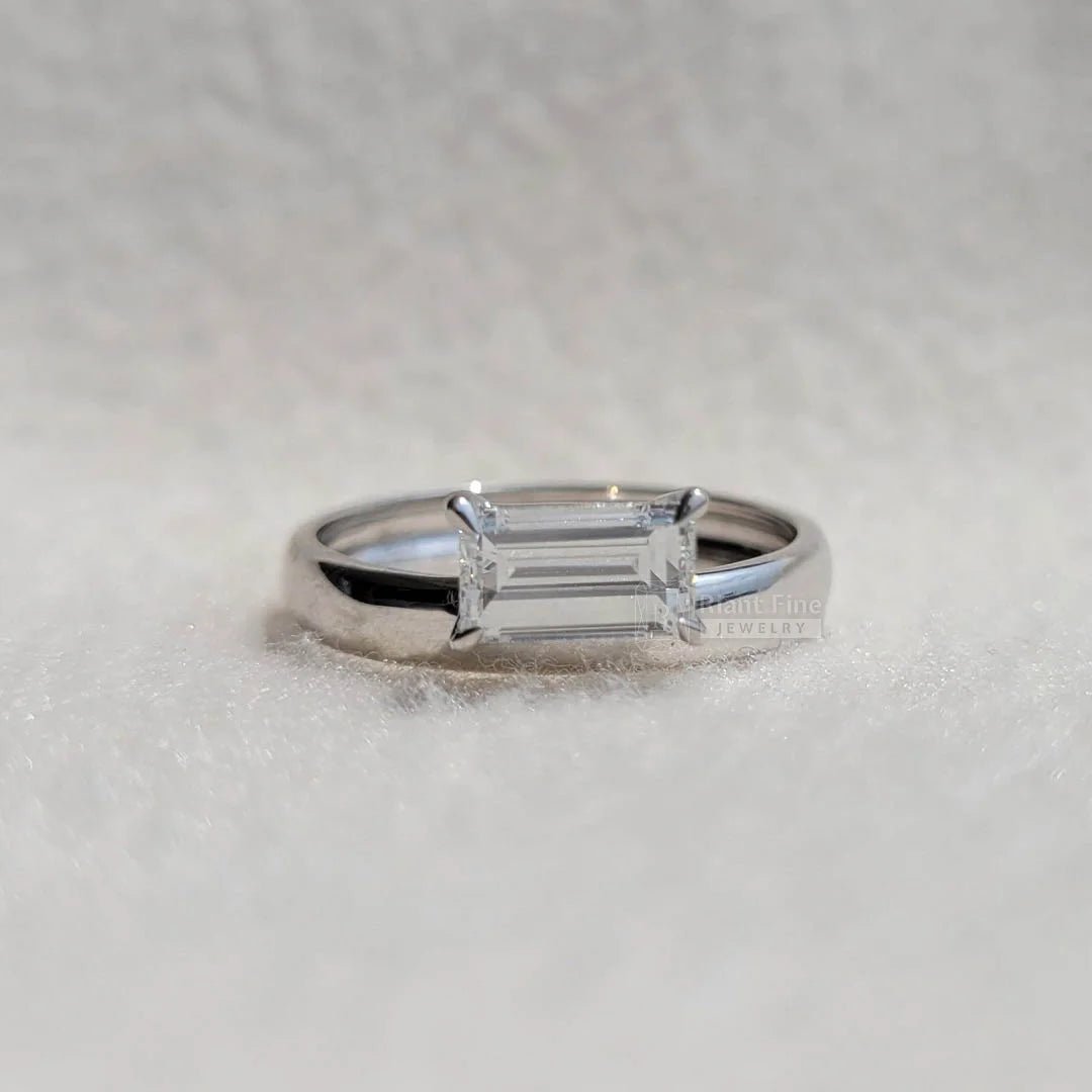 East West Baguette Diamond Ring | Lab Grown Diamond - Riant Fine Jewelry