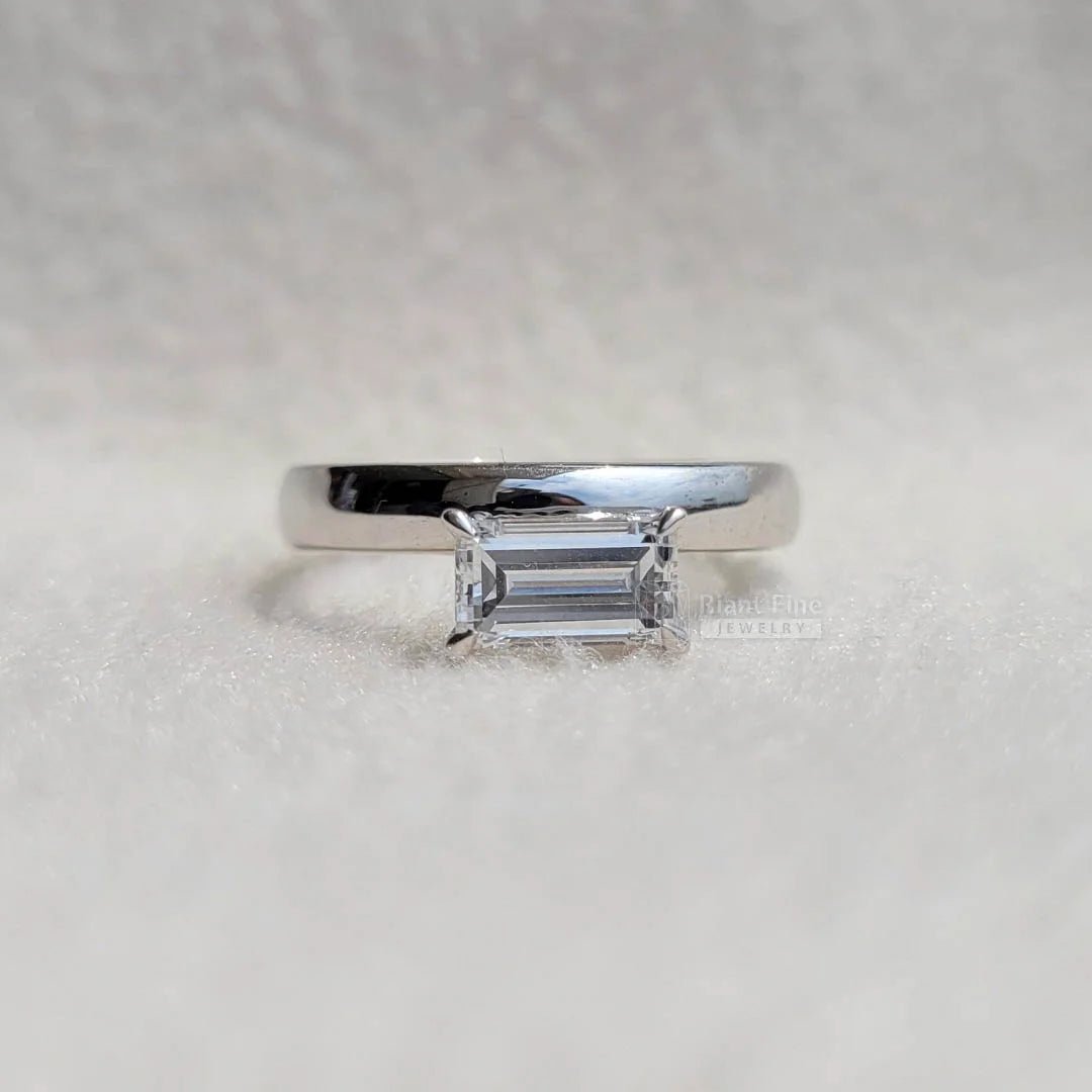 East West Baguette Diamond Ring | Lab Grown Diamond - Riant Fine Jewelry