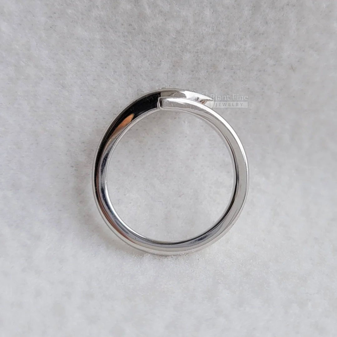 East West Pear Cut Lab Grown Diamond Bezel Engagement Ring - Riant Fine Jewelry