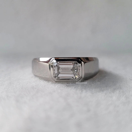 Riant Fine Jewelry : emerald cut lab grown diamond rings, east west ring, rings