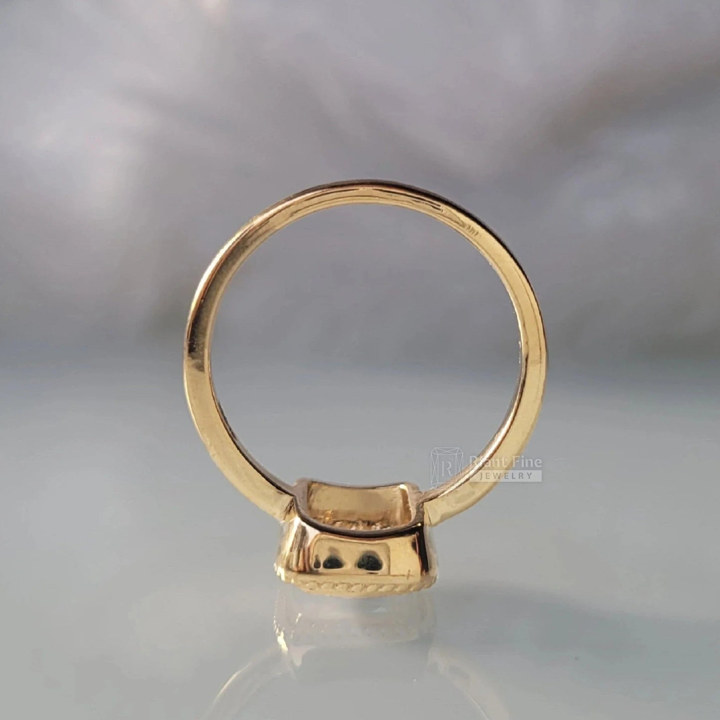 Elongated Cushion Cut Moissanite Ring in 14K Gold - Riant Fine Jewelry LLC
