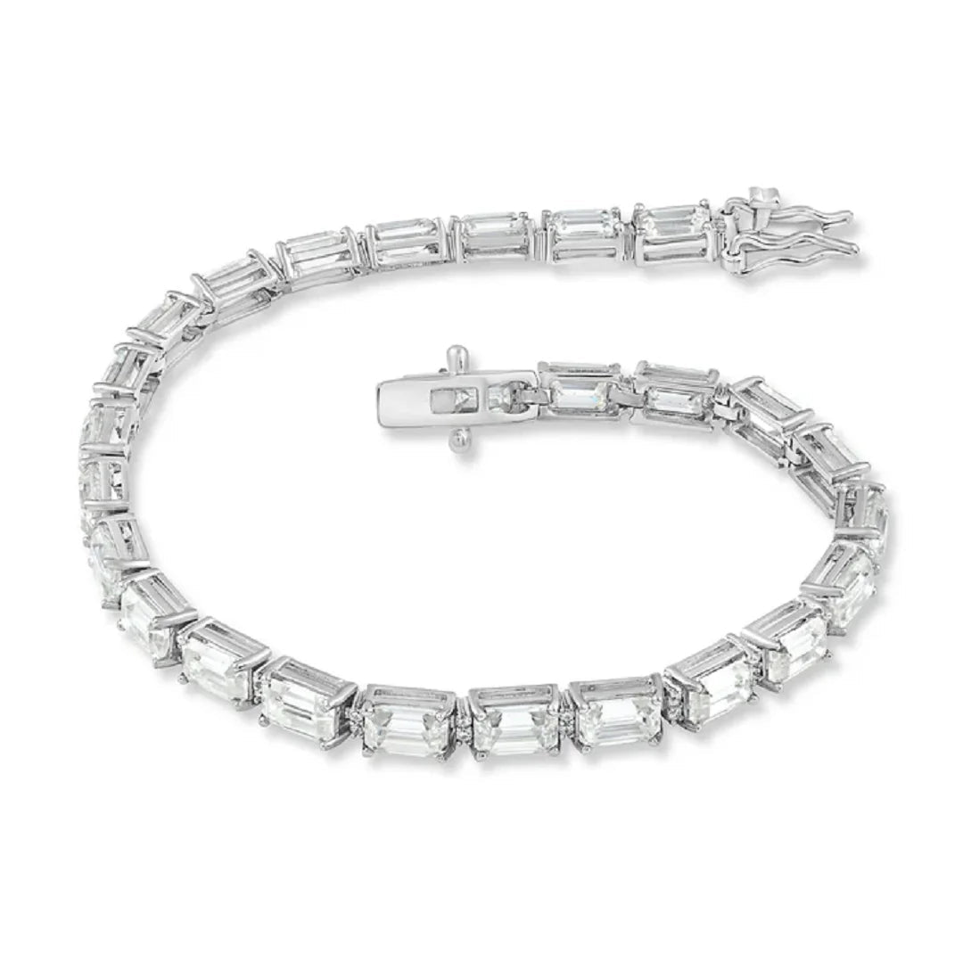 Emerald Cut Moissanite Diamond Tennis Bracelet For Women - Riant Fine Jewelry LLC