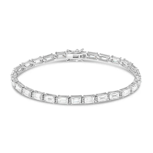 Emerald Cut Moissanite Diamond Tennis Bracelet For Women - Riant Fine Jewelry LLC