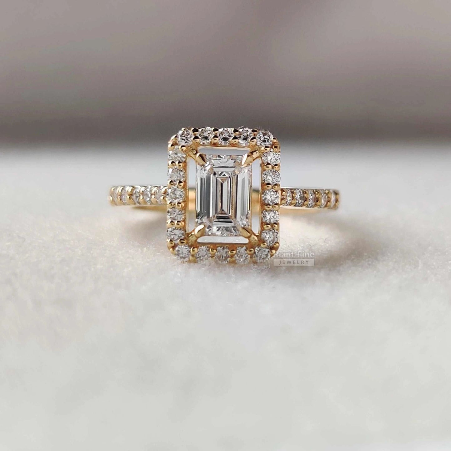 Buy Emerald Cut Lab Diamond Ring