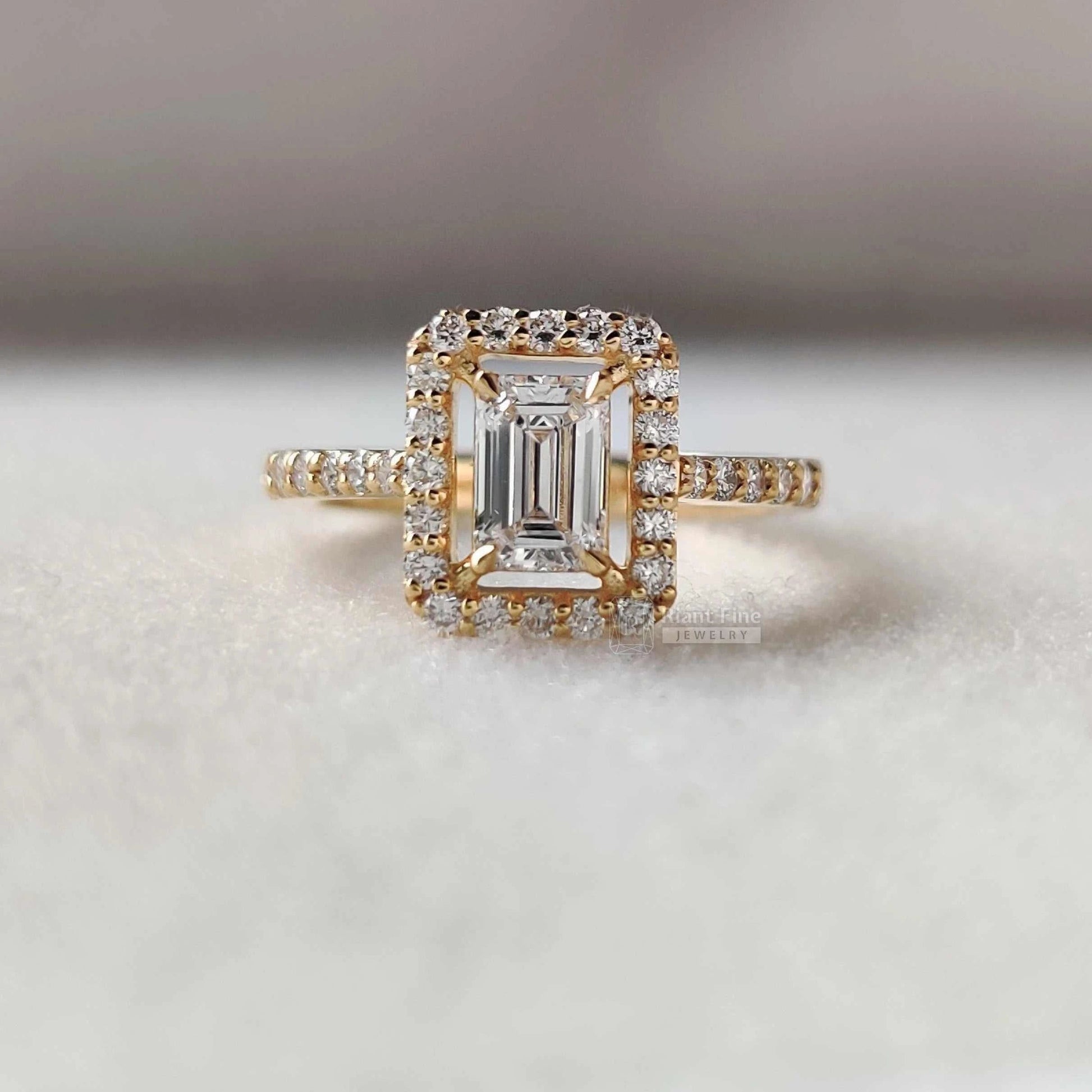 Buy Emerald Cut Lab Diamond Ring