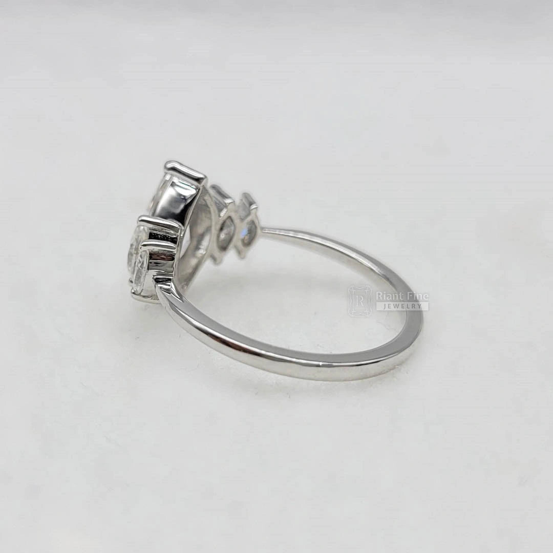 Five Stone Marquise Diamond Engagement Ring in 14K Gold - Riant Fine Jewelry