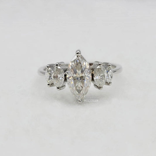 Five Stone Marquise Diamond Engagement Ring in 14K Gold - Riant Fine Jewelry