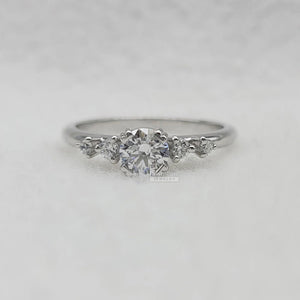 Five Stone Round Diamond Engagement Ring in 14K Gold