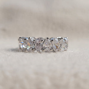 Full Eternity Pear Moissanite Diamond Wedding Band