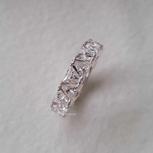 Full Eternity Wedding Bands With Triangle Lab Grown Diamonds