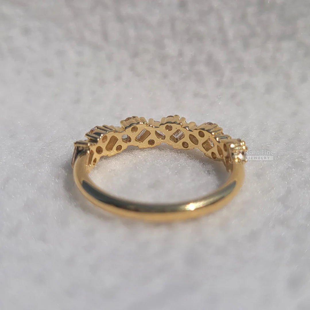Half Eternity Multi Shape Diamond Wedding Band - Riant Fine Jewelry