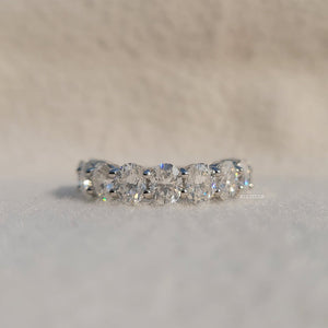 Half Eternity Oval Lab Grown Diamond Wedding Band