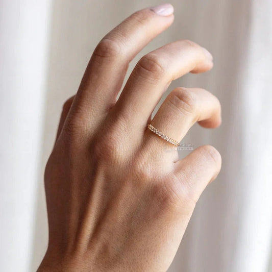 Half Eternity Princess Cut Lab Diamond Wedding Band - Riant Fine Jewelry LLC