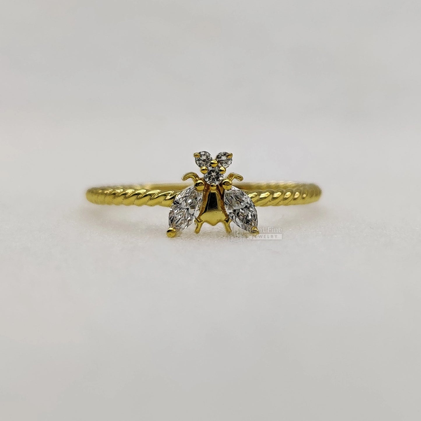 honey bee diamond ring for women