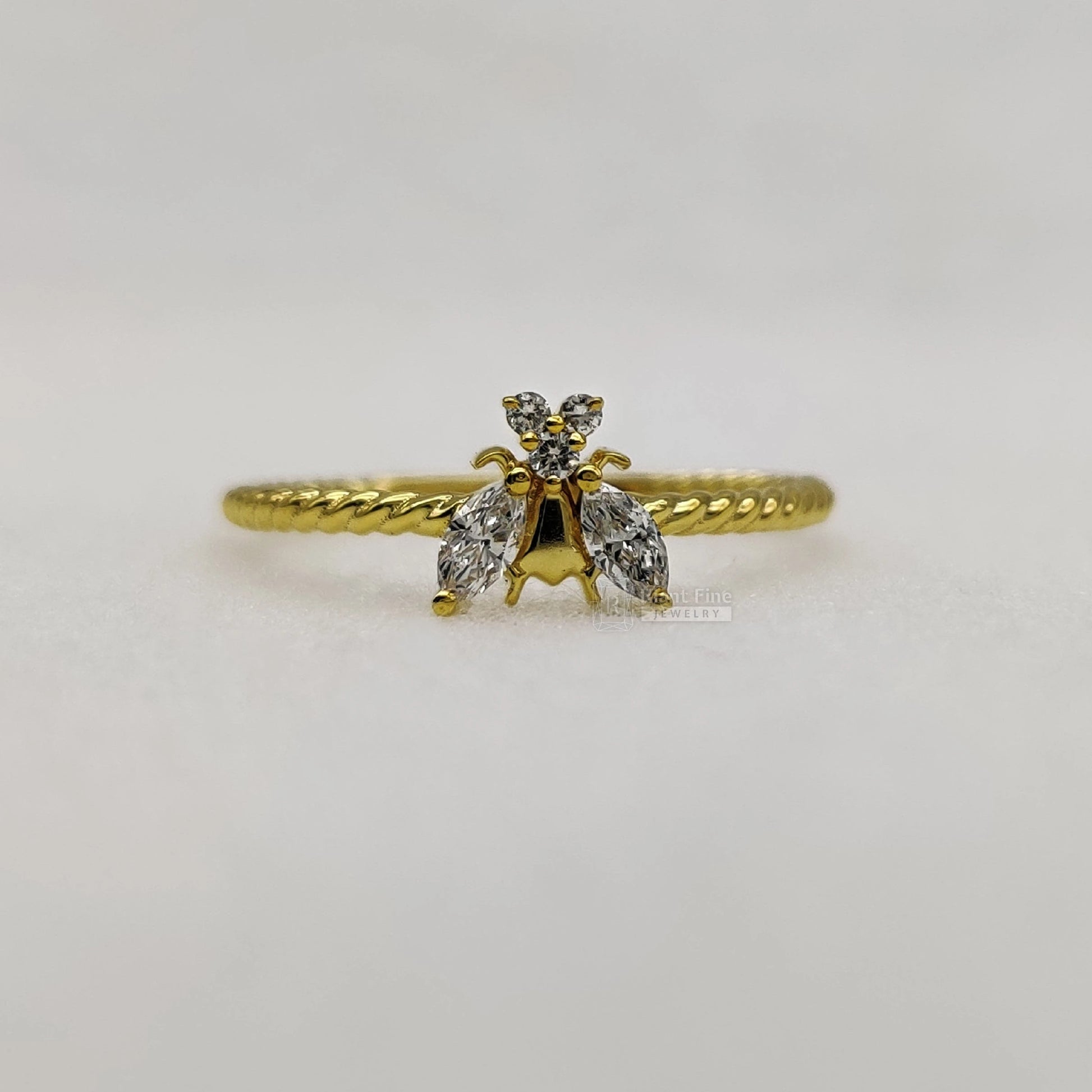 honey bee diamond ring for women