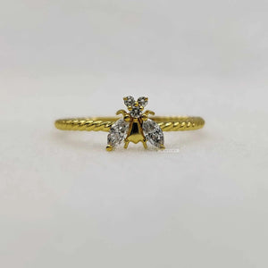 Honey Bee Lab Grown Diamond Engagement Ring In 14K Gold
