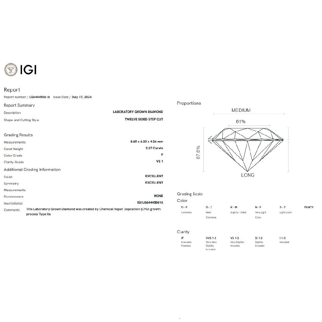 IGI Certified Lab Grown Diamond