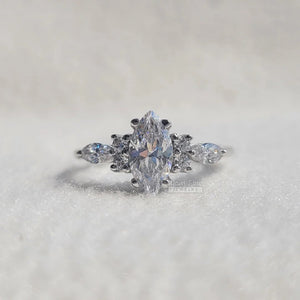 IGI Certified Marquise Diamond Vintage Engagement Ring