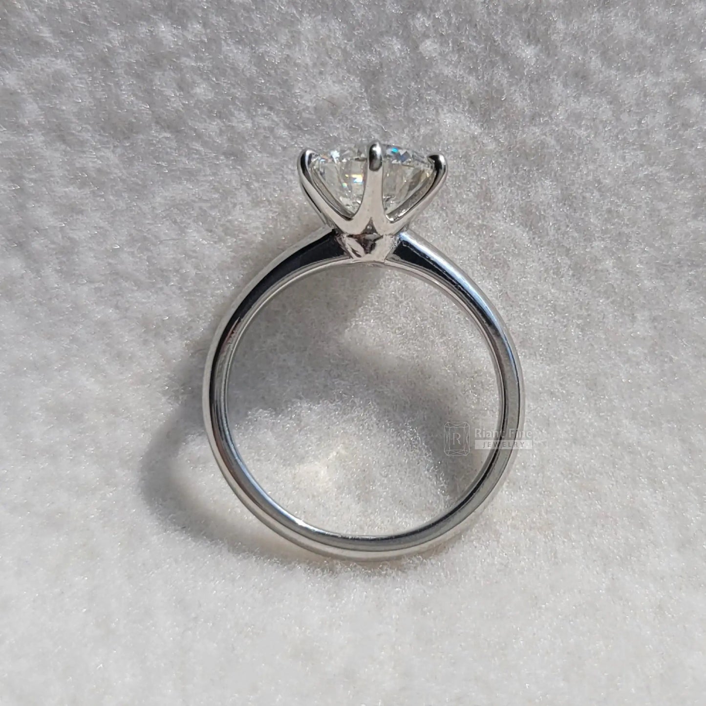 round lab created diamond ring