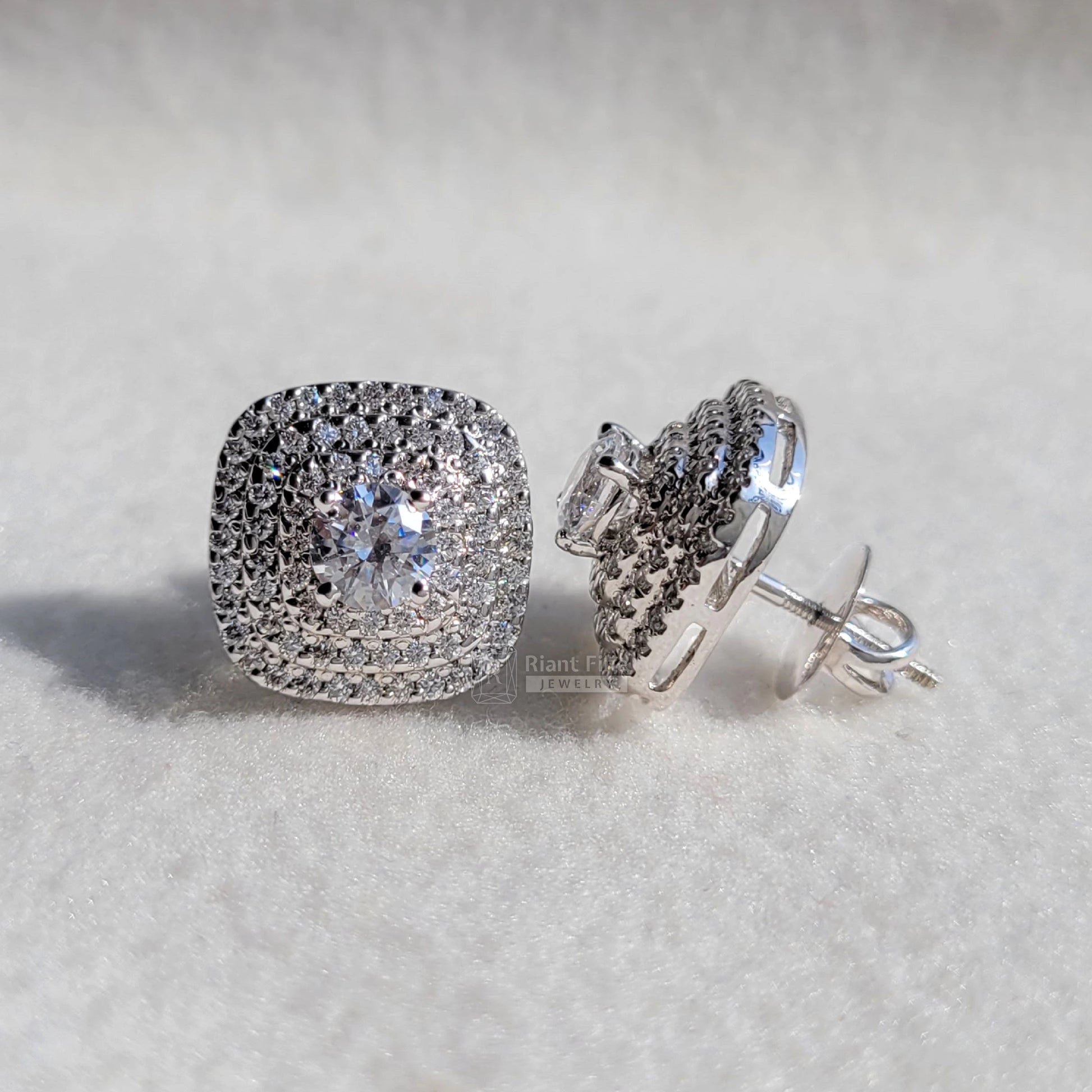 lab diamond stud earrings