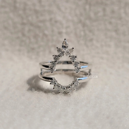 Lab Grown Diamond Wedding Ring Enhancer In 14K Gold