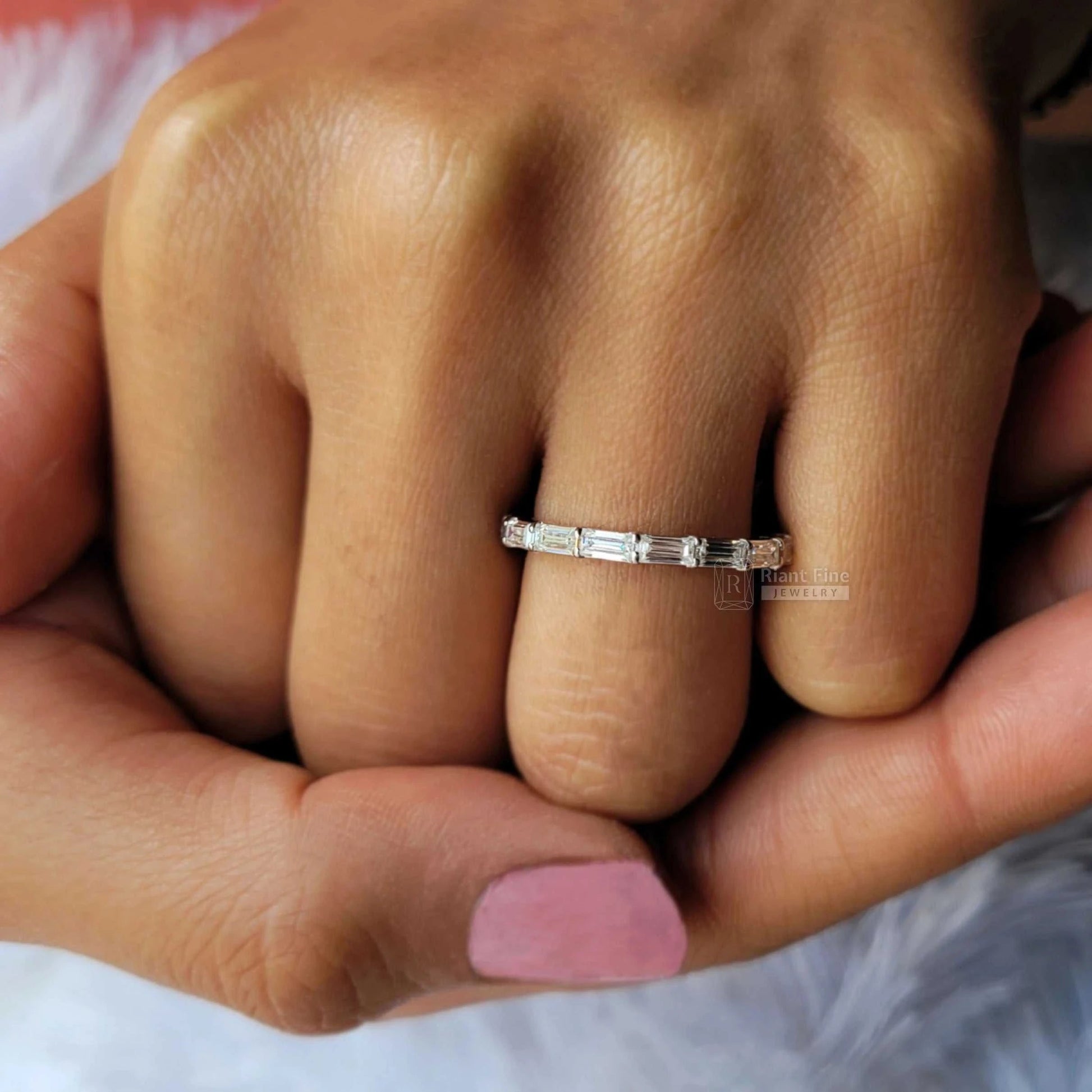 Lab Grown Diamond Wedding Bands | Full Eternity Rings - Riant Fine Jewelry LLC