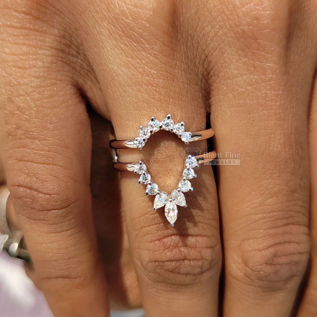 Lab Grown Diamond Wedding Ring Enhancer In 14K - Riant Fine Jewelry