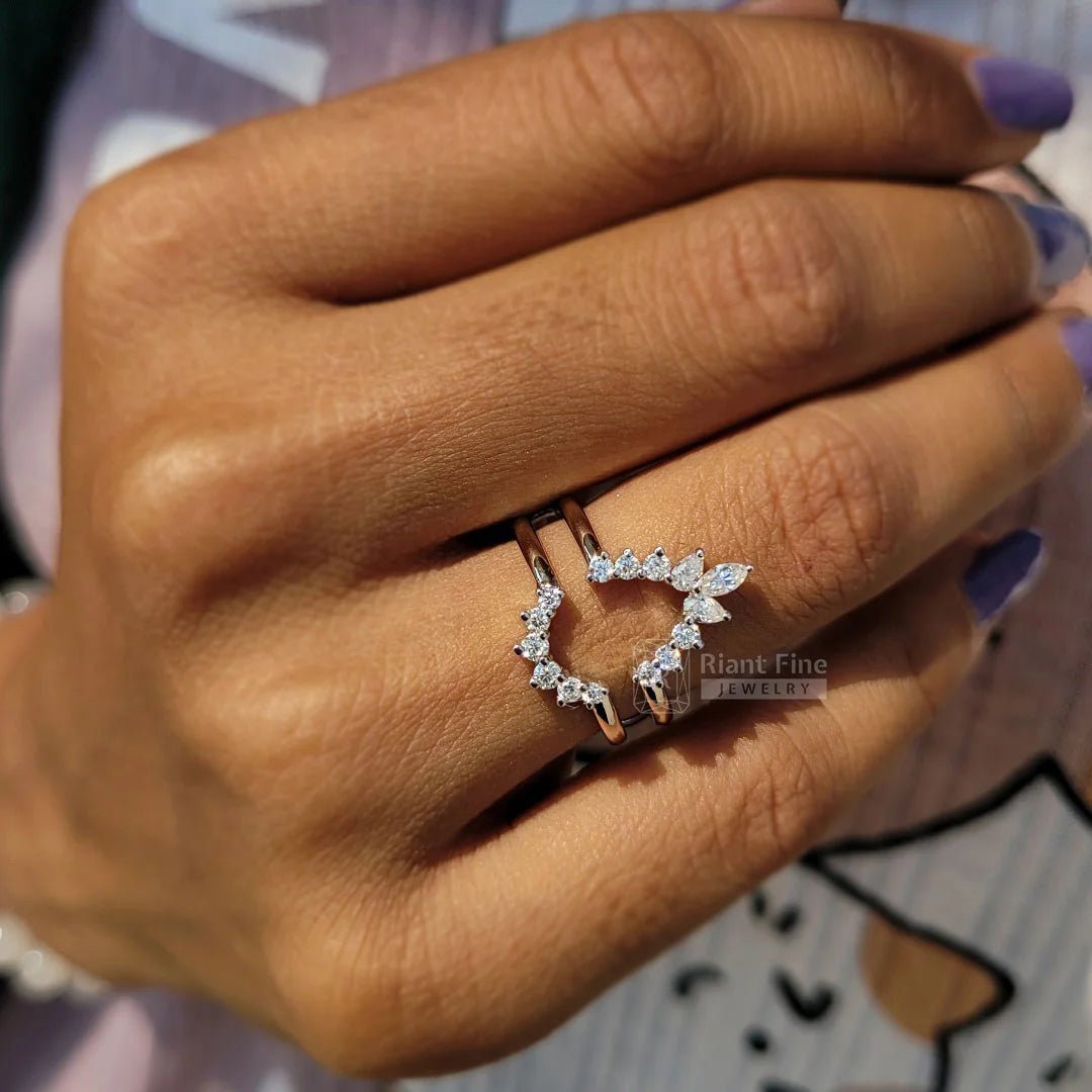 Lab Grown Diamond Wedding Ring Enhancer In 14K - Riant Fine Jewelry